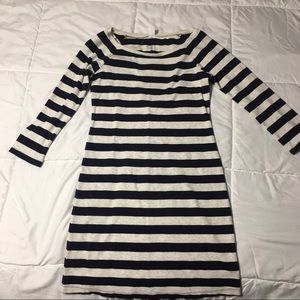 Navy blue stripped dress